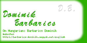 dominik barbarics business card